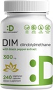 DIM Supplement 300mg, 240 Caps, 4 Months Supply | Estrogen Balance for Men & Women | Diindolylmethane Plus Black Pepper Extract for Enhanced Absorption | Hormonal & Skin Health Support