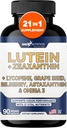 Gade Nutrition Lutein and Zeaxanthin Supplements | Astaxanthin Eye Vitamins with Omega 3, Resveratrol, Bilberry, Lycopene, Quercetin, Ginkgo Biloba, Vitamin D and More Eye Care Vitamins and Minerals