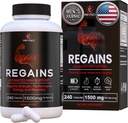 HGH Supplements for Men & Women - Regains Natural Anabolic Muscle Growth Building & Human Growth Hormone for Men, Muscle Builder for Men, Muscle Recovery Post Workout Supplement, 240 Protein Pills
