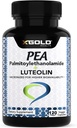 Palmitoylethanolamide 630 mg + Luteolin Standardized 98%- Micronized Pea 99% Highly Purified and Bioavailable - Made in USA - Supplement for Men and Women - 120 Veggie Capsules