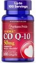 Puritan's Pride Coenzyme CoQ10 50mg, Dietary Supplement for Heart Health, Blood Pressure, Oral Gum Health, and Healthy Aging Support, 100 Servings, Rapid Release Softgels