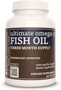 Remedy's nutrition Ultimate Omega-3 Fish Oil | 1,000 mg, 90 Softgels Dietary Supplement | 3 Month Supply | EPA, DHA, GLA, ALA, & LA Fatty Acids