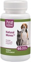 PetAlive Natural Moves - All Natural Herbal Supplement Promotes Bowel Health and Regularity in Cats and Dogs - 60 Veggie Caps