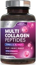 Multi Collagen Supplement 2400 mg - Types I, II, III, V & X Multi Collagen Peptides Pills for Women & Men, Hydrolyzed Collagen Supplements, Hair, Skin, Nail, & Joint Support Supplement, 120 Capsules
