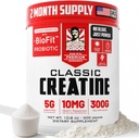 Old School Labs Micronized Creatine Monohydrate with No Bloat BioFit™ Probiotic - Men & Women Post-Recovery Powder for Strength & Performance - 60 Servings Unflavored