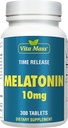 Melatonin 10 mg - TR Time Release - 300 Tablets - Maximum Strength