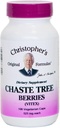Dr. Christopher's Formula Chaste Tree Berries, 100 VCaps 525 Milligrams