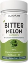 Bitter Melon Fruit Capsules 500mg | Momordica charantia | 10:1 Extract | Pure & Potent Herbal Supplement | Non-GMO, Gluten-Free GMP-Certified Sustainably Sourced (60 Count (Pack of 1))