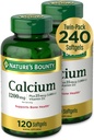 Nature's Bounty Calcium 1200 mg with Vitamin D3 - Bone Health Softgels, Calcium and Vitamin D Supplement, 120 Ct (2-Pack)