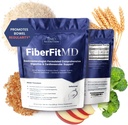 1MD Nutrition FiberFitMD - for Potent Digestive & Cardiovascular Support - Health Supplement for Women & Men - High Fiber Powder - 30 Days