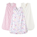 PHF 3 Pack Warm Micro-Fleece Baby Sleep Sack 6-12 Months, Soft Baby Wearable Blanket, 2-Way Zipper Sleeping Bags, Comfy Toddler Sleeping Sack for Girls, Medium Size, Butterfly