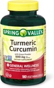 Spring Valley Turmeric Curcumin 500mg with 50mg Ginger Powder Twin Pack 180 Vegetarian Capsules