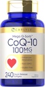 Carlyle CoQ10 100mg | 240 Softgels | Mega Q-Sorb Coenzyme Q-10 | with Black Pepper Extract | Non-GMO, Gluten Free Supplement