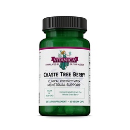 Vitanica Chaste Tree Berry - Vitex - Hormonal Balance Support Supplement with Chaste Tree Berry Extract - Ovulation Support Supplement for Women - Menstrual Cycle Health Support - Vegan - 60 Capsules