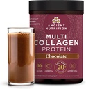 Ancient Nutrition Hydrolyzed Collagen Peptides Powder with Probiotics, Chocolate Multi Collagen Protein for Women and Men with Vitamin C, 40 Servings, Supports Skin and Nails, Gut Health, 16.65oz