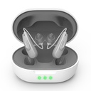 True Hearing Aids (Not Amplifier) 11 Channals Professional Rechargeable Waterproof Hearing Aids for Seniors Serve with Noise Cancelling Hearing Aid with Magnetic Charging Box (Grey)