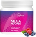 Microbiome Labs MegaMucosa Gut Health Powder - Digestive Supplement with Complete Mucosal Support for Healthy Gut & Immune Function - Dairy-Free Immunoglobulins & Amino Acids - Berry Acai (5.5 oz)