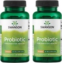 Swanson Probiotic for Digestive Health GI Tract Immune Support Travelers Support 20 Billion CFU with Prebiotic FOS 60 Veggie Capsules (Caps) (2 Pack)