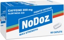NoDoz 200mg Caffeine Pills Maximum Strength, 60 Caplets Total