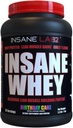 Insane Labz Insane Whey,100% Muscle Building Whey Protein, BCAA Amino Profile, Mass Gainer, Meal Replacement (Birthday Cake, 30 Servings)