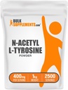 BulkSupplements.com N-Acetyl L-Tyrosine Powder -Tyrosine Supplement, NALT Powder, Amino Acid Supplement - Unflavored & Gluten Free, 400mg per Serving, 1kg (2.2 lbs) (Pack of 1)