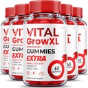 (5 Pack) Vital Grow XL Gummies - Maximum Strength Formula - Vial Grow XL Extreme Strength Formula, Vital Grow XL Reviews, Overall Daily Health Support 1000mg Maximum Wellness Supplement (300 Gummies)