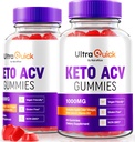 (2 Pack) Ultra Quick Keto ACV Gummies, UltraQuick Keto+ACV Weight Loss Support, Premium Keto Plus ACV Formula, Natural Apple Cider Vinegar, Official Gomitas Reviews (120 Gummies)