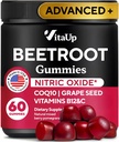 Beet Root Gummies – Beet Gummies – Red Beets Supplements with Beetroot, Grape Seed, Coq10, Vitamin C & B12 – 60 Beet Chews