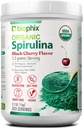 biophix Organic Spirulina Powder 2.2 lb Black Cherry Flavor - Protein-Rich Nutrient-Dense Superfood - Powerful Antioxidant - Supports Immune Health