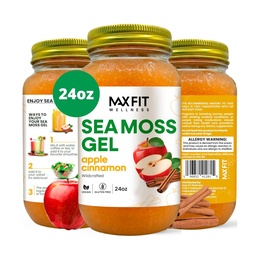 Sea Moss Gel Raw (12 Flavors) 24oz Wildсrafted Gold Sea Moss Gel from Saint Lucia | 92 Vitamins and Minerals | Pure Raw+Non-GMO | Vegan Superfood