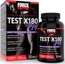 Force Factor Test X180 PM Testosterone Booster for Men, Overnight Testosterone Supplement to Build Muscle, Increase Strength, and Promote Deeper, Healthier Sleep and Recovery, 120 Tablets