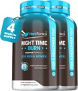 Herbtonics Night Time Burn & Sleep Complex Supports Overnight Metabolism, Stress Relief & Deep Sleep. Includes Melatonin, Valerian and Green Tea – Vegan Bedtime Weight Management (120 Capsules)