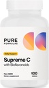 PureFormulas Supreme C with Bioflavonoids - 100 Tablets | 1000 mg Vitamin C, Citrus Bioflavonoids Complex, Rose HIPS | Immune Support & Antioxidant Boost | Allergen-Free
