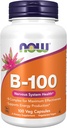 NOW Foods Supplements, Vitamin B-100, Energy Production*, Nervous System Health*, 100 Veg Capsules