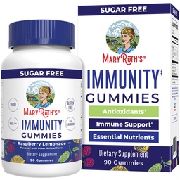 MARYRUTH'S Sugar Free Immunity Gummies | Powerful Blend | Elderberry Vitamin C & Zinc | Vitamin D3 & Echinacea | Immune Support Supplement | Gummies for Kids & Adults | Vegan | Non GMO | 90ct