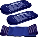 Reusable Hot and Cold Ice Packs for Injuries (3-Piece Set), Joint Pain, Muscle Soreness and Body Inflammation - Reusable Gel Wraps - Adjustable & Flexible for Knees, Back, Shoulders, Arms and Legs