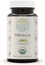 HerbEra Hibiscus USDA Organic 60 Capsules | Natural Herbal Supplement | Certified Organic Vegetarian Capsules and Organic Hibiscus (Hibiscus sabdariffa) Dried Flower (60 Capsules)