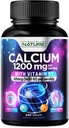 Calcium 1200mg with Vitamin D3 for Best Absorption - Advanced Bone Support Supplement, 1200 mg Calcium Carbonate & 1600 IU Vitamin D3, Slow Release for Immune Support, Easy to Swallow, 240 Tablets