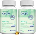 CoQ10 600mg Softgels | High Absorption CoQ10 Ubiquinol Supplement | Reduced Form Enhanced with Vitamin E & Omega 3 6 9 | Antioxidant Powerhouse Good for Health | 120 Softgels