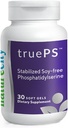 NatureCity True-PS Soy Free Stabilized Phosphatidylserine 100mg Brain Supplements for Memory and Focus - Memory Pills for Brain - Brain Health Supplements for Adults (30 SoftGels)
