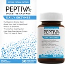 Peptiva Daily Digestive Enzymes, Full-Spectrum, Daily Digestive Health, Supports Break-Down of Foods & Post-Meal Digestion, 30ct