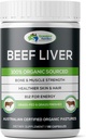 Grassland Nutrition Grass Fed Beef Liver 100% Organic Sourced — Natural B12 for Energy, Iron & Vitamin A (180 Capsules)