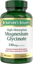 Natures Bounty Magnesium Glycinate Large Bottle / 180 Capsules 240 mg