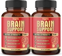 agobi 9in1 Brain Support Supplement - 2 Packs 60 Counts Blended Ashwagandha, Panax Ginseng, Gotu Kola, Ginkgo, Black Pepper & More - Accuracy, Focus, Memory & Energy Production Support