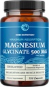 Magnesium Glycinate 500mg | High Absorption | Chelated for Muscle Relaxation, Bones, Heart, Nerve, Sleep & Calm Support for Women & Men | Magnesium Chelate Supplement & Bisglycinate Complex | 120ct