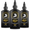 Bossman Jelly Beard Oil for Men - 3 Pack (12 oz in Total, Gold Scent) – Softens, Moisturizes & Conditions with Natural Ingredients