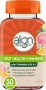 Align Probiotic, Gut Health & Immunity Support, Probiotic for Women and Men, #1 Doctor Recommended Brand, Vitamin C and B12 for Immune Support & Energy, Citrus Flavor, 50 Gummies