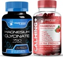 WELLNESS LABSRX Magnesium Glycinate Capsules 750mg - Magnesium Glycinate Gummies 1000mg