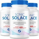 (3 Pack) Sonic Solace - Advanced Formula to Maintain Healthy Hearing, Official Sonic Solace for Ear Health, All Natural Support for Overall Well-Being, SonicSolace Review (180 Capsules)