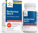 Terry Naturally Berberine MetX Extra Strength - Brain & Liver Health Support Supplement - Supplement with Indian Barberry Root Extract - Vegan Capsules for Metabolic Health Support - 60 Capsules